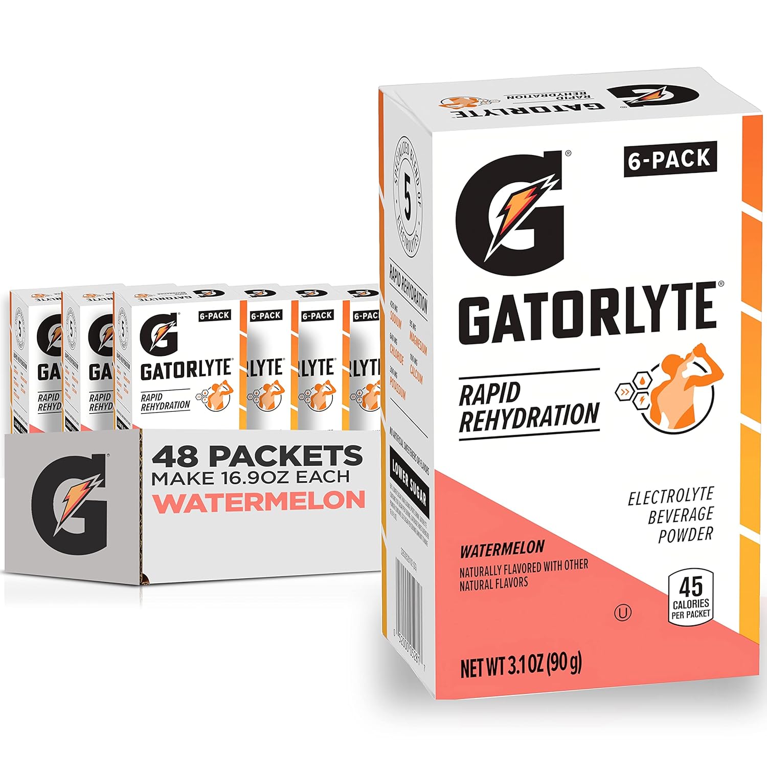 Gatorlyte Powder, Watermelon, Makes 20 Fl Oz (Pack Of 48)