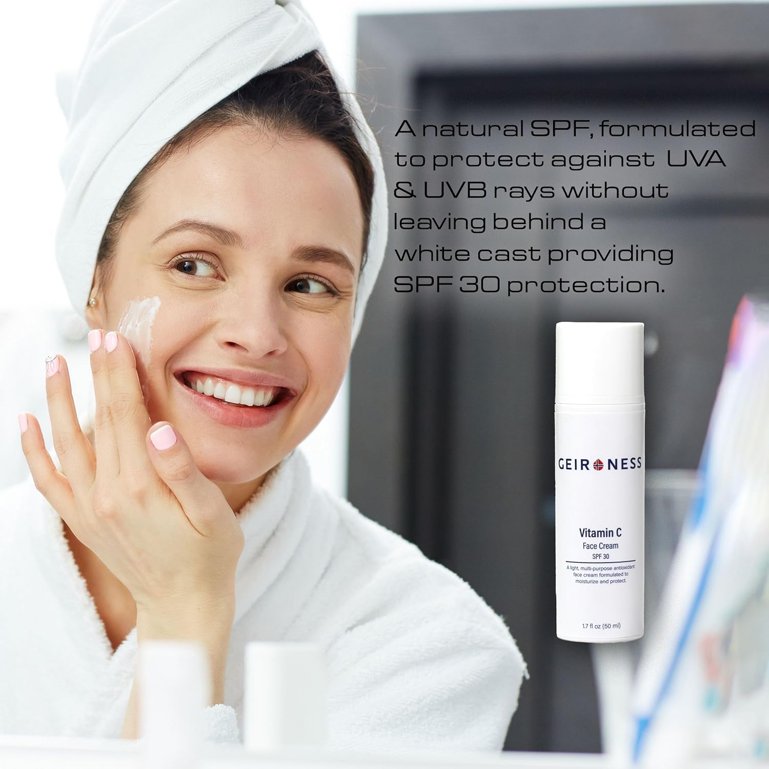 Geir Ness Vitamin C Day Cream - Spf 30 - Anti Aging Day Time Moisturizer Cream : Beauty & Personal Care