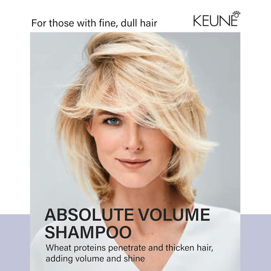 Keune Care Absolute Volume Shampoo, Volumizing & Thickening Cleanser For Fine Hair, 10.1 Fl Oz