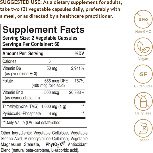 Solgar – Homocysteine Modulators, 120 Vegetable Capsules