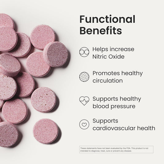 Humann Neo40 Daily Heart & Blood Circulation Supplements To Boost Nitric Oxide - Supports Blood Pressure - From Maker Of Superbeets -Includes 30 Dissolvable Tablets - Tasty Fruity Flavor