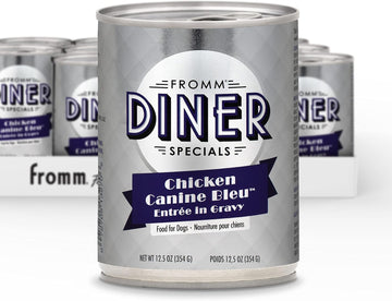 Fromm Diner Specials Chicken Canine Bleu Entrée In Gravy Dog Food - Premium Wet Dog Food - Chicken Recipe - Case Of 12 Cans