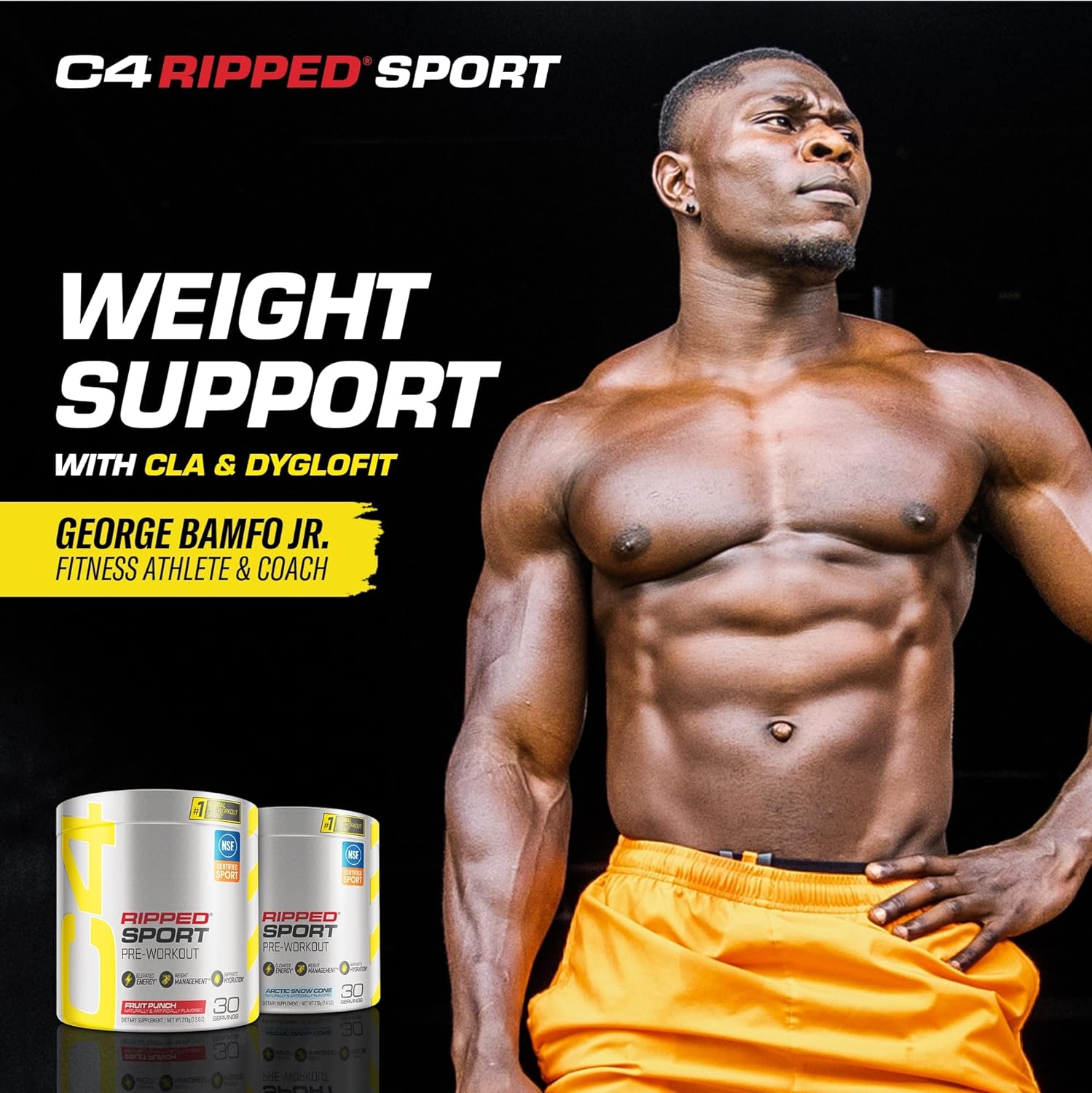 C4 Ripped Sport Pre Workout Powder Fruit Punch - NSF Certified for Sport + Sugar Free Preworkout Energy Supplement for Men & Women | 135mg Caffeine | 30 Servings : Health & Household