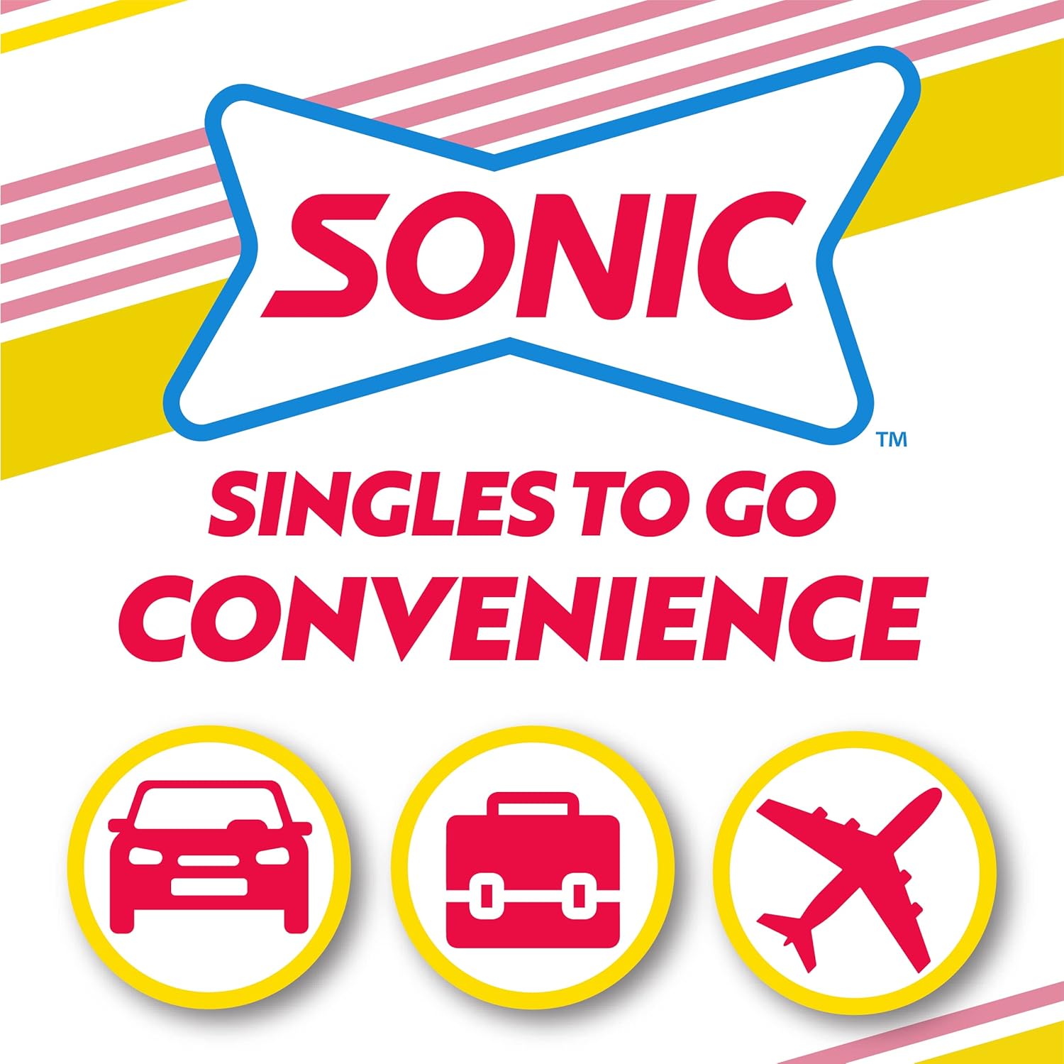 Sonic Singles To Go Powdered Drink Mix, Strawberry Lemonade, 6 Sticks Per Box, 6 Boxes Included (36 Sticks Total)