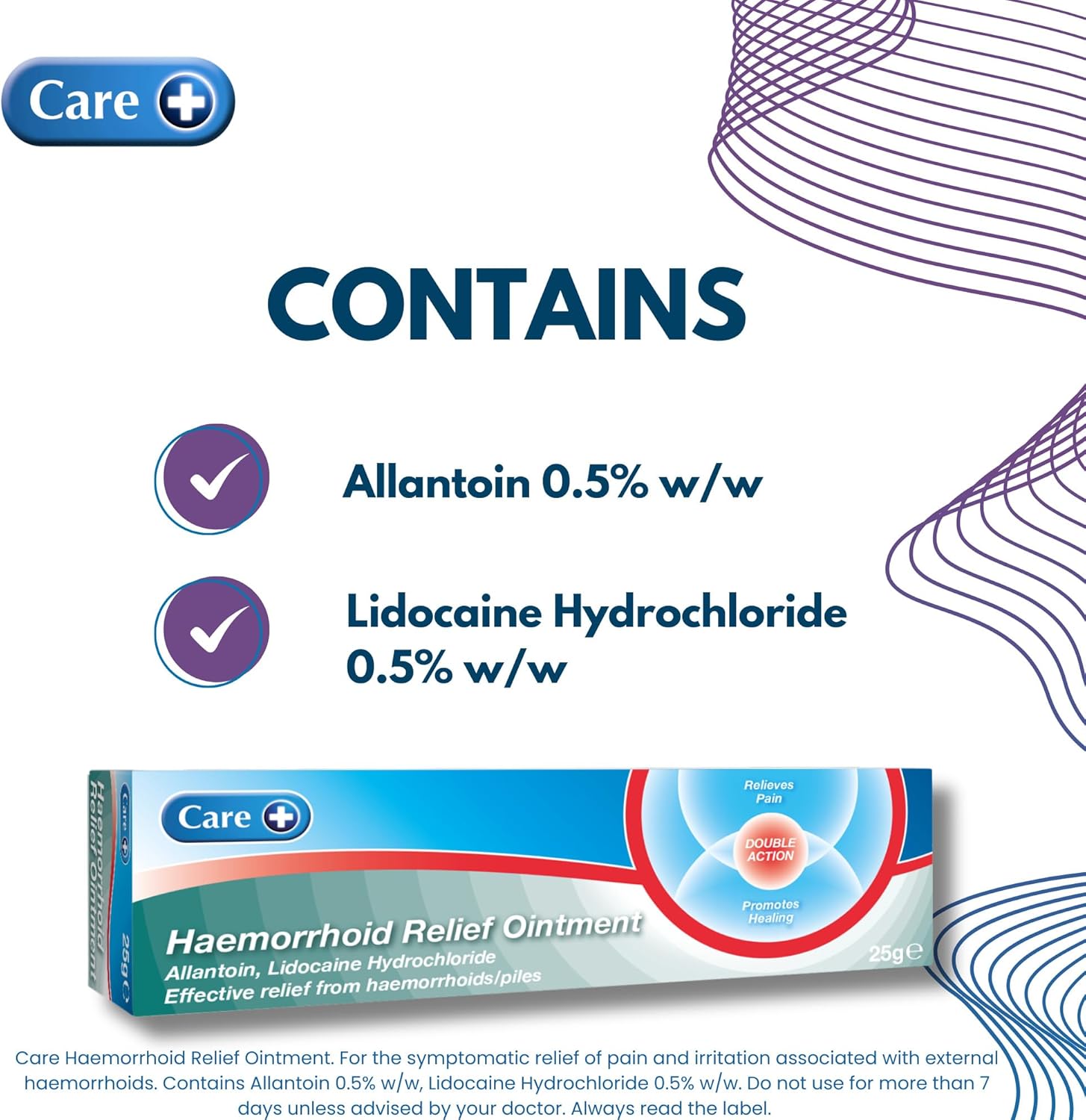 Care Haemorrhoid Cream 25g, for The Relief of External Haemorrhoids, Double Action Ointment, Relieves Pain and Promotes Healing of Piles : Amazon.co.uk: Health & Personal Care