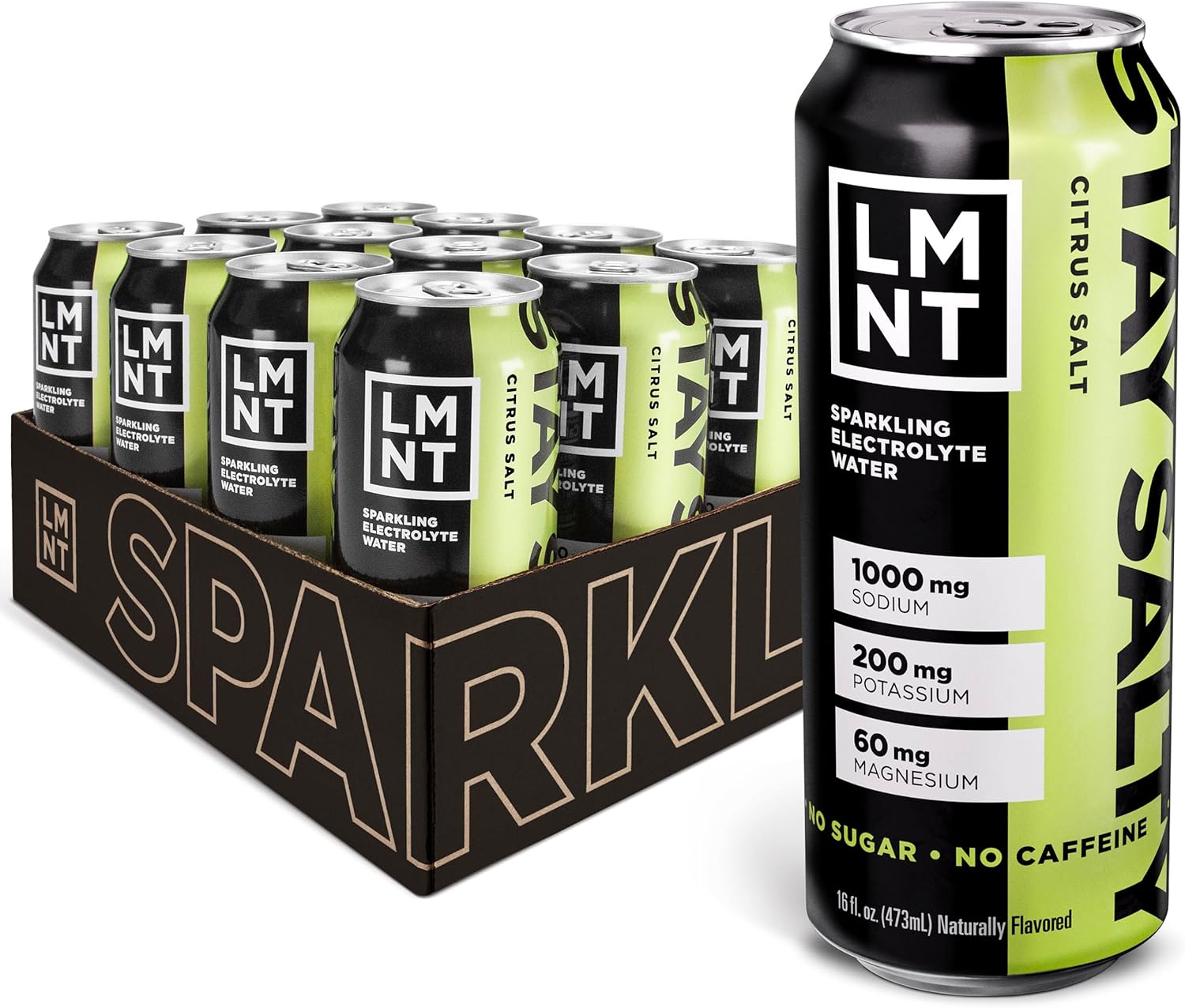 Lmnt Sparkling Electrolyte Water - Citrus Salt | 12-Count