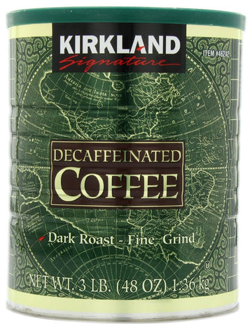 Kirkland Signature 100% Colombian Dark Roast Decaffeinated Ground Coffee - 1.36Kg