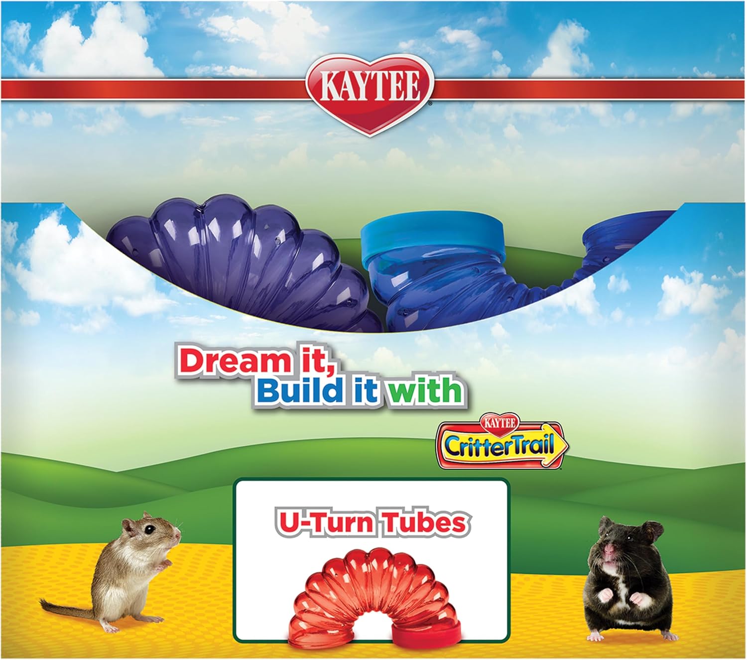 Kaytee CritterTrail Fun-nel U-Turn Small Animal Habitat Tubes : Pet Supplies