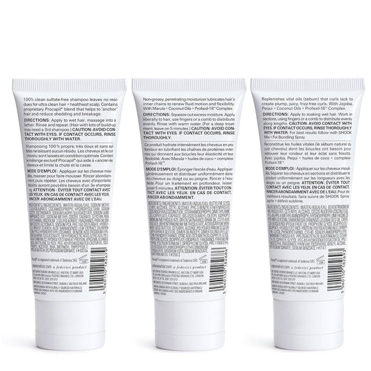 Color Wow - Curl Wow Perfect Curls Starter Set | 3 Piece Curl Wow Starter Set Including Deluxe Travel Size Hooked Shampoo, Coco-Motion Conditioner & Flo-Etry Serum 2.0 Fl Oz (Pack Of 3) : Beauty & Personal Care