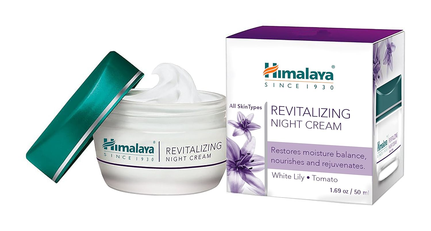 Himalaya Revitalizing Night Cream For Damaged & Aging Skin, Daily Deep Moisturizing Overnight Repair Treatment, For All Skin Types, 1.69 Oz