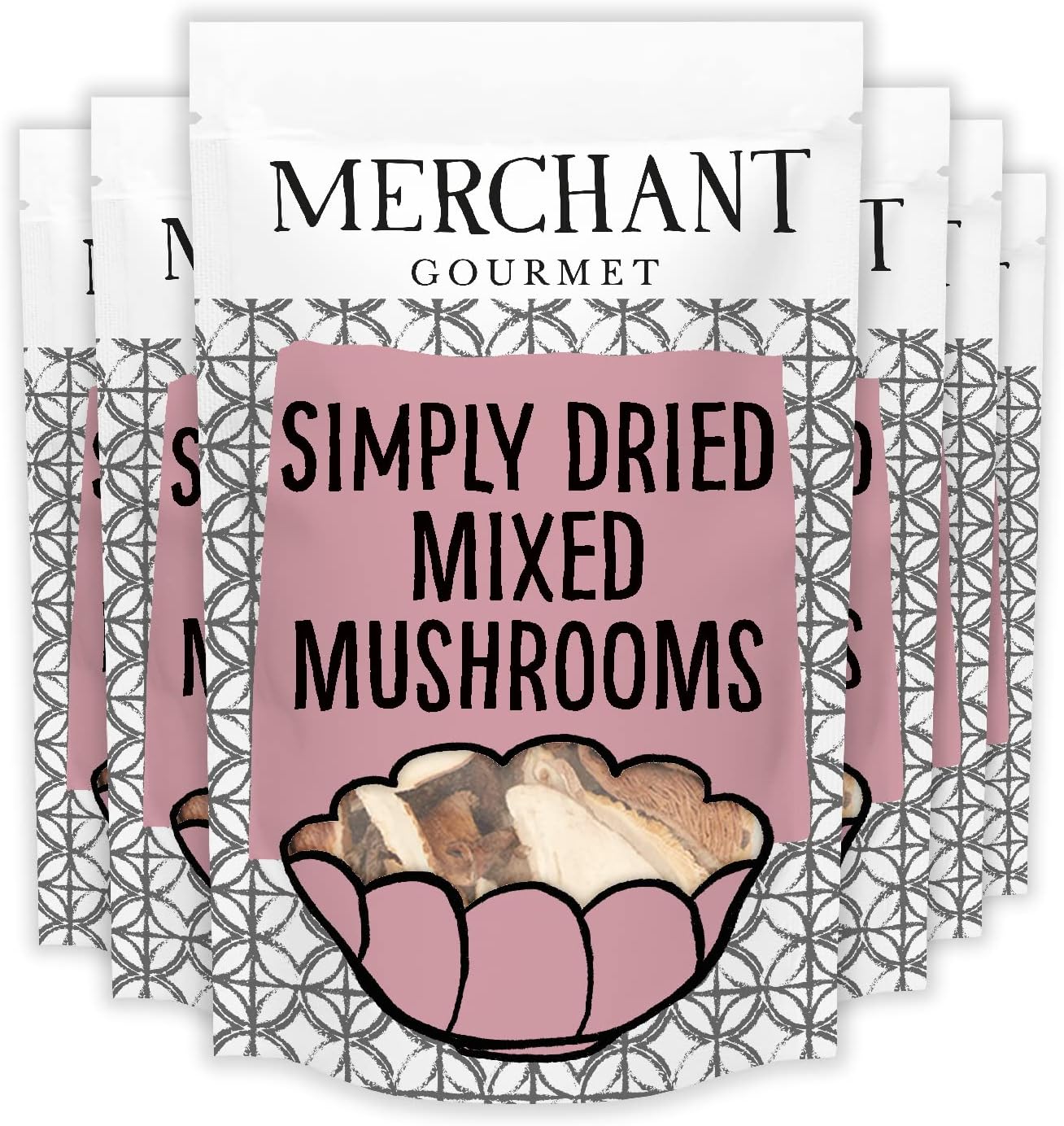 Merchant Gourmet Dried Mixed Mushrooms – Soak & Cook – Delicious Mix Of Oyster, Shiitake & Porcini Mushrooms – Perfect In Risottos, Pasta & Soups – Pack Of 6 X 30G Pouches