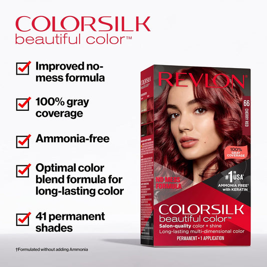 Revlon Colorsilk Beautiful Color Permanent Hair Color, Long-Lasting High-Definition Color, Shine & Silky Softness With 100% Gray Coverage, Ammonia Free, 71 Golden Blonde, 3 Pack