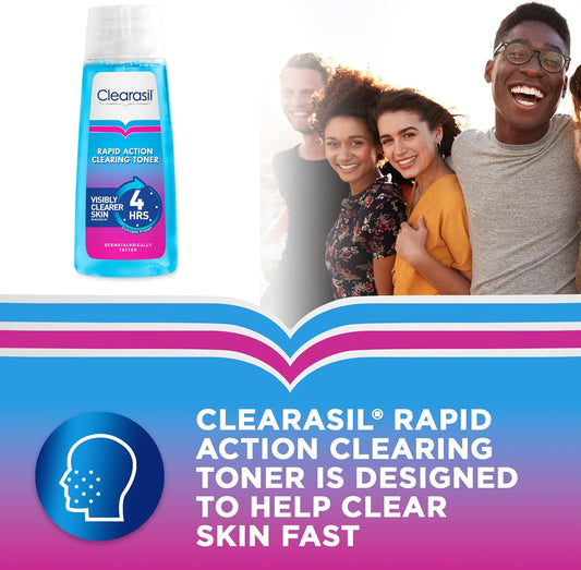 Clearasil Ultra Rapid Action Deep Pore Salicylic Acid Treatment Toner, Unclog Pores For A Visibly Clearer Skin, Removes Dirt & Spots, 200ml
