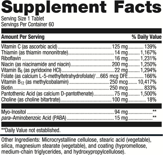 Metagenics Glycogenics - B Vitamin Complex - Energy Support & Healthy Stress Response* - With Vitamin B6 & B12 - Vegetarian & Gluten-Free - 60 Count