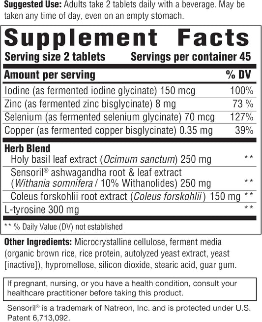 Innate Response Formulas Thyroid Response Complete Care - Made With Ashwagandha - Maintains Optimal Thyroid Balance And Function - Vegetarian, Gluten-Free, Non-Gmo - 90 Tablets (45 Servings)