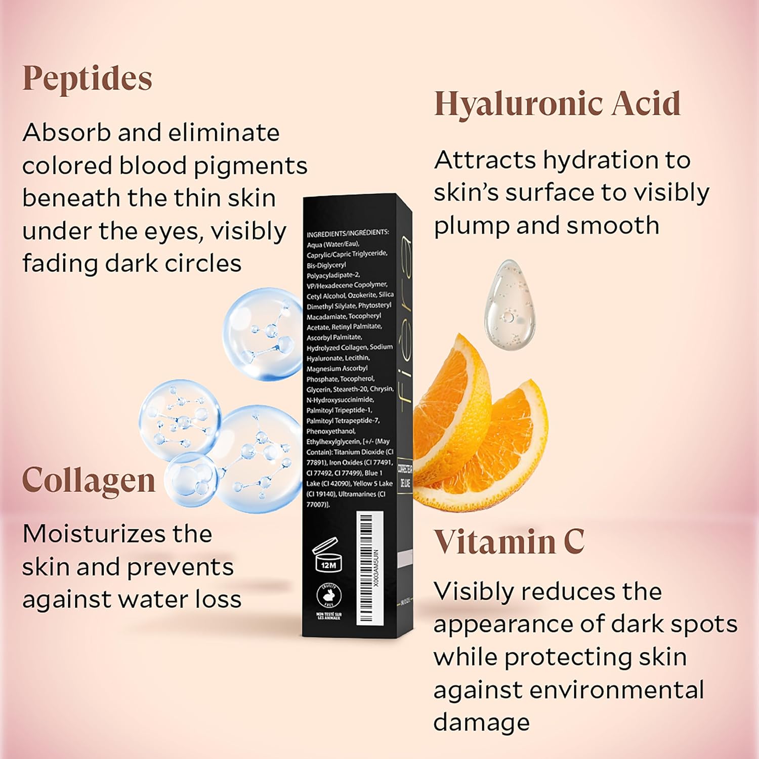 Fièra Luxury Concealer & Foundation With Anti-Aging Ingredients - Full Coverage For Dark Circles, Wrinkles, Fine Lines, And Spots, All-Day Wear For Mature Skin - Caramel, 0.5 Fl. Oz. / 15 Ml : Beauty & Personal Care