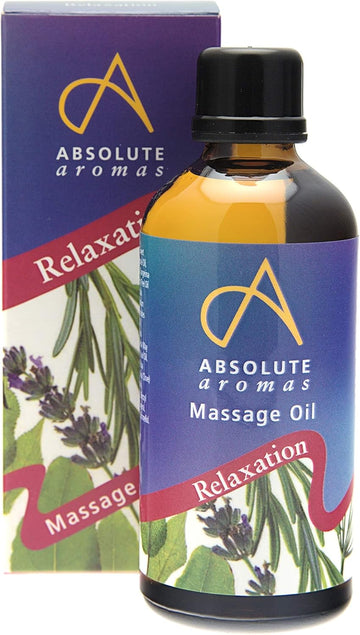 Absolute Aromas Relaxation Bath & Massage Oil 100Ml - Lavender, Chamomile And Bergamot Pure Essential Oils In A Jojoba, Sweet Almond & Evening Primrose Base - Relaxing Massage Oil…