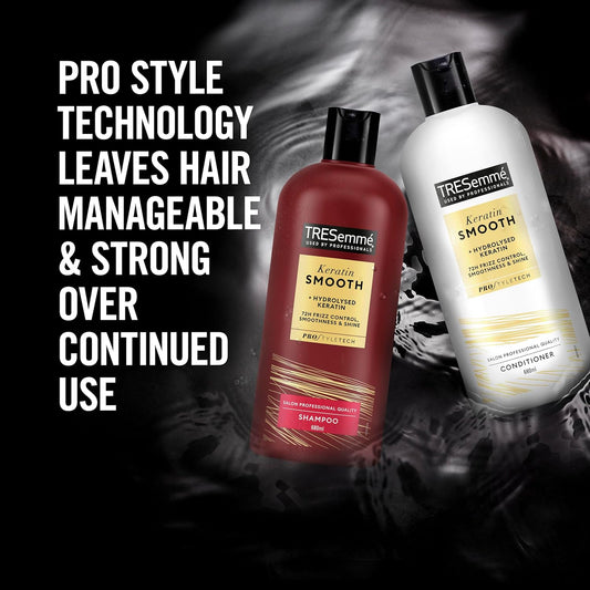 1Xtresemmé Keratin Smooth Shampoo 680 Ml & 1X Tresemmé Keratin Smooth Conditioner For 72H Frizz Control, Smoothness & Shine 680 Ml 2 Piece