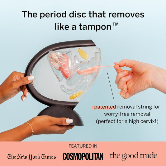 Pixie Menstrual Disc - No Metals Or Toxins - 100% Medical-Grade Silicone - Ranked 1 For Most Soft Reusable Period Disc - Removes Like A Tampon - Wear 12 Hours - Capacity Of 6 Tampons (Large)