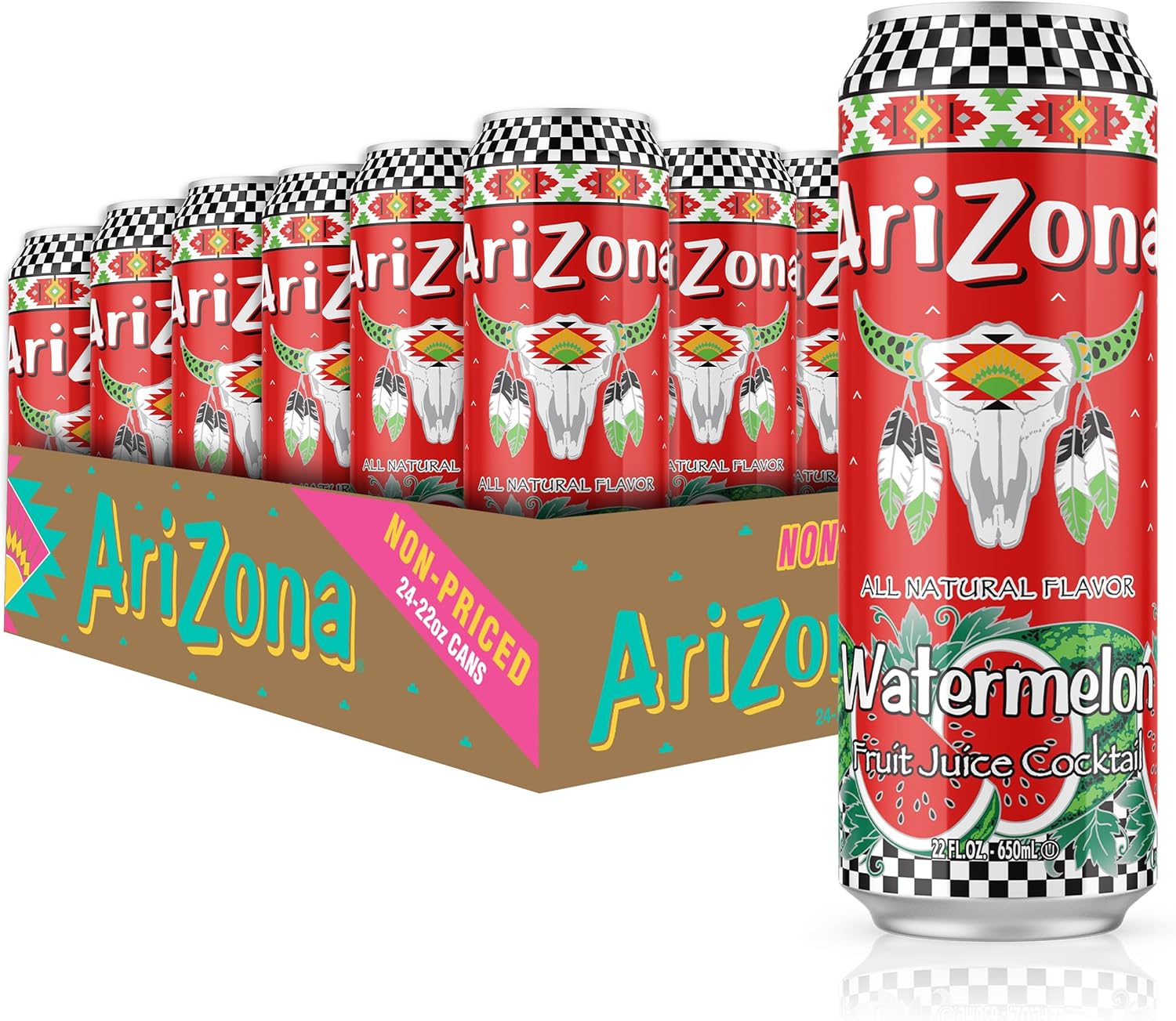 Arizona Watermelon Juice Cocktail - Big Can, 23 Fl Oz (Pack Of 24)