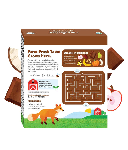 Once Upon A Farm Organic Soft Baked Kids' Bars, Chocolate Oat | 8 Boxes