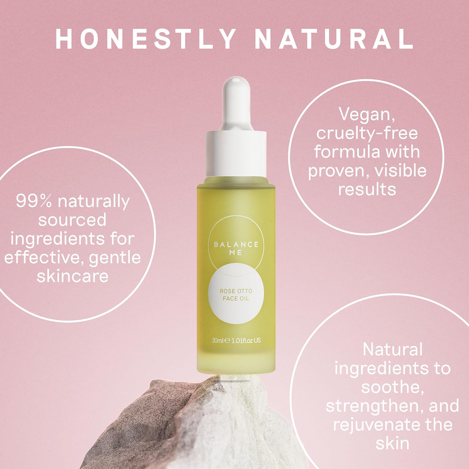 Balance Me Rose Otto Face Oil 30ml, Dry Skin Face Moisturiser with Rosehip, Skin Care for Anti Redness and Acne Scarring, Vegan Cruelty Free : Amazon.co.uk: Beauty