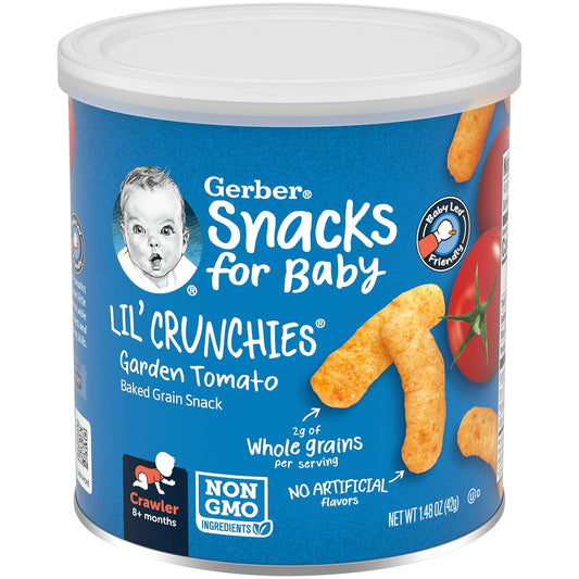 Gerber Snacks for Baby Lil Crunchies Garden Tomato, 1.48 Oz