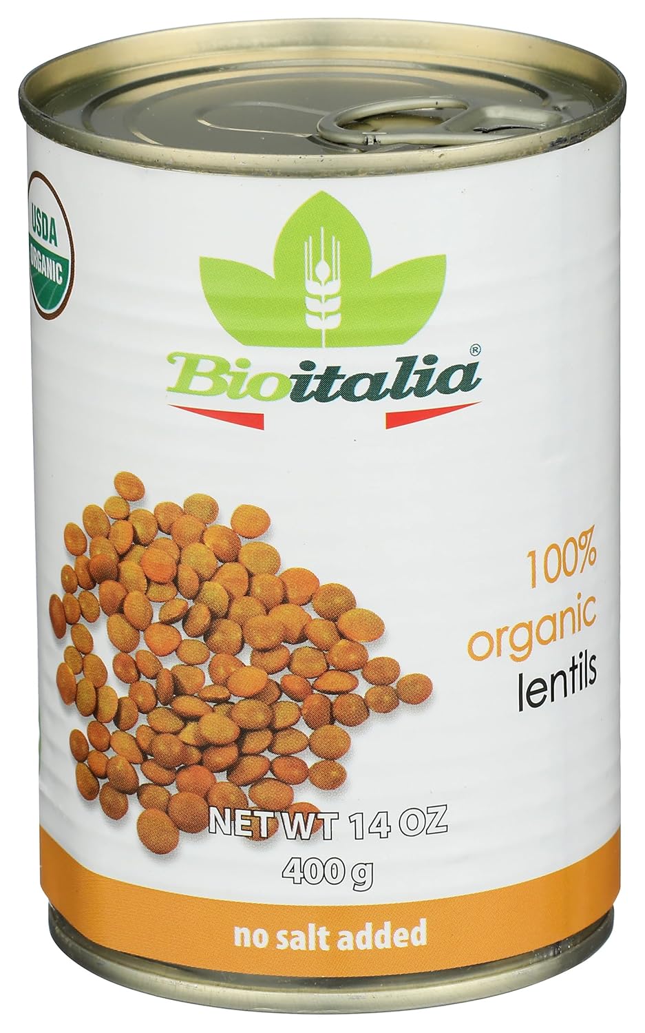 Bioitalia Organic Canned Green Lentils, 14 Oz