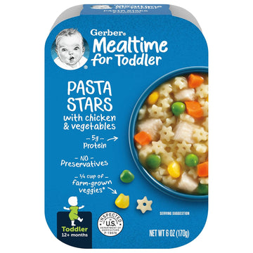 Gerber Chicken & Vegetables Stars Pasta, 6 Oz