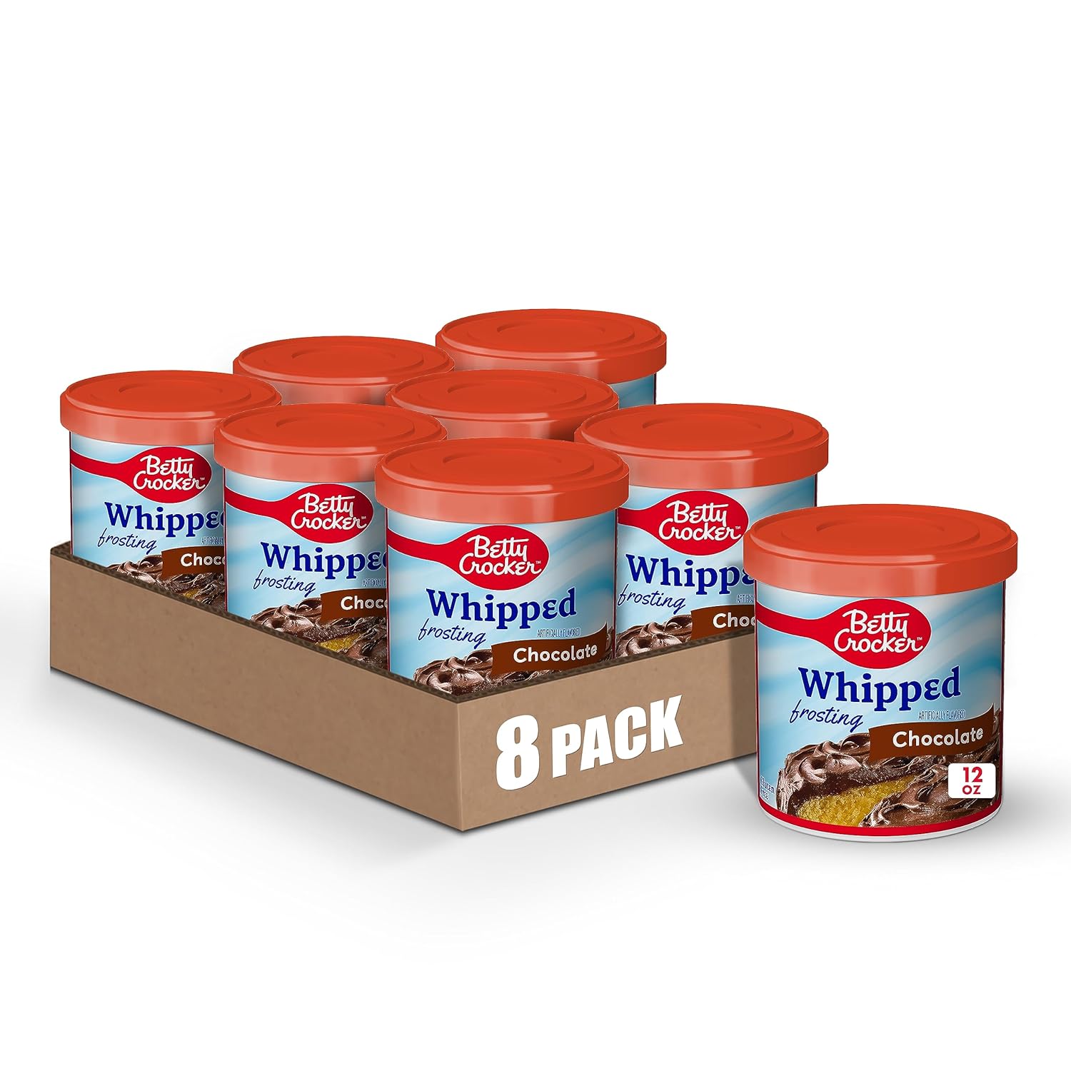 Betty Crocker Gluten Free Whipped Chocolate Frosting, 12 oz. (Pack of 8)