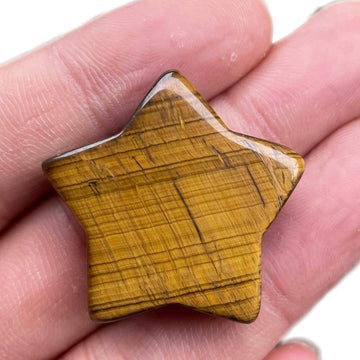Tiger'S Eye Stone Crystal Star Chakra Stones For Reiki Healing Yoga Balance Meditation Polished Mini Pocket Palm Stone 1 Inch (30Mm)