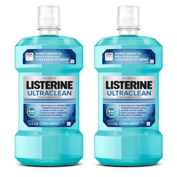 Listerine Ultraclean Cool Mint Antiseptic Mouthwash, 16.9 Fluid Ounce