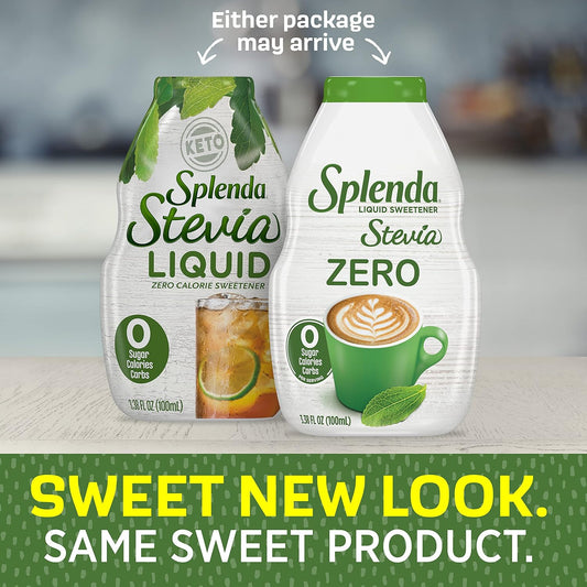 Splenda Liquid Stevia Zero Calorie Sweetener Drops, 3.38 Ounce Bottle (Pack Of 10)