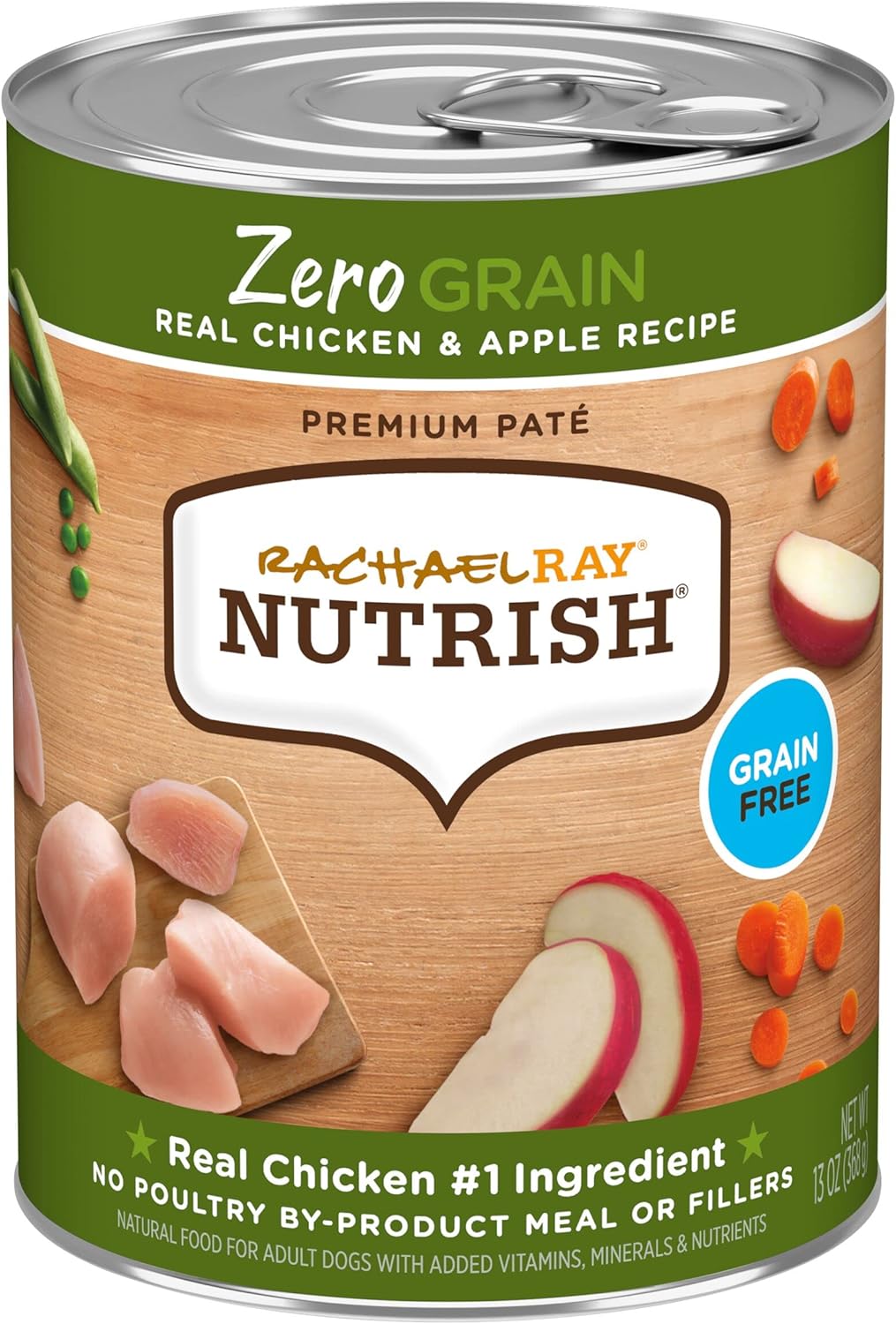 Rachael Ray Nutrish Zero Grain Premium Pate Wet Dog Food, Chicken Recipe, 13 Ounce Can (Pack Of 12)