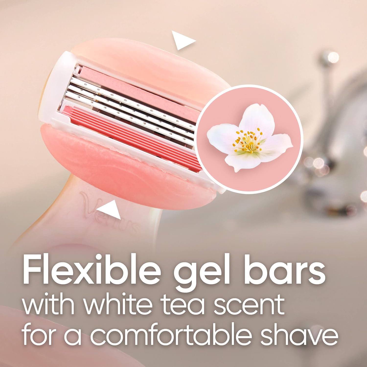 Gillette Venus Mini ComfortGlide White Tea Razors for Women, Includes 1 Mini Handle + 3 Refills + 1 Case : Beauty & Personal Care