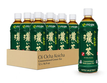 Ito En Oi Ocha Unsweetened Bold Green Tea, 16.9 Fluid Ounce (Pack Of 12), Unsweetened, Low Calorie