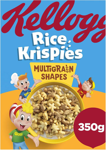 Kellogg'S Rice Krispies Multigrain Shapes Breakfast Cereal Box, 350G