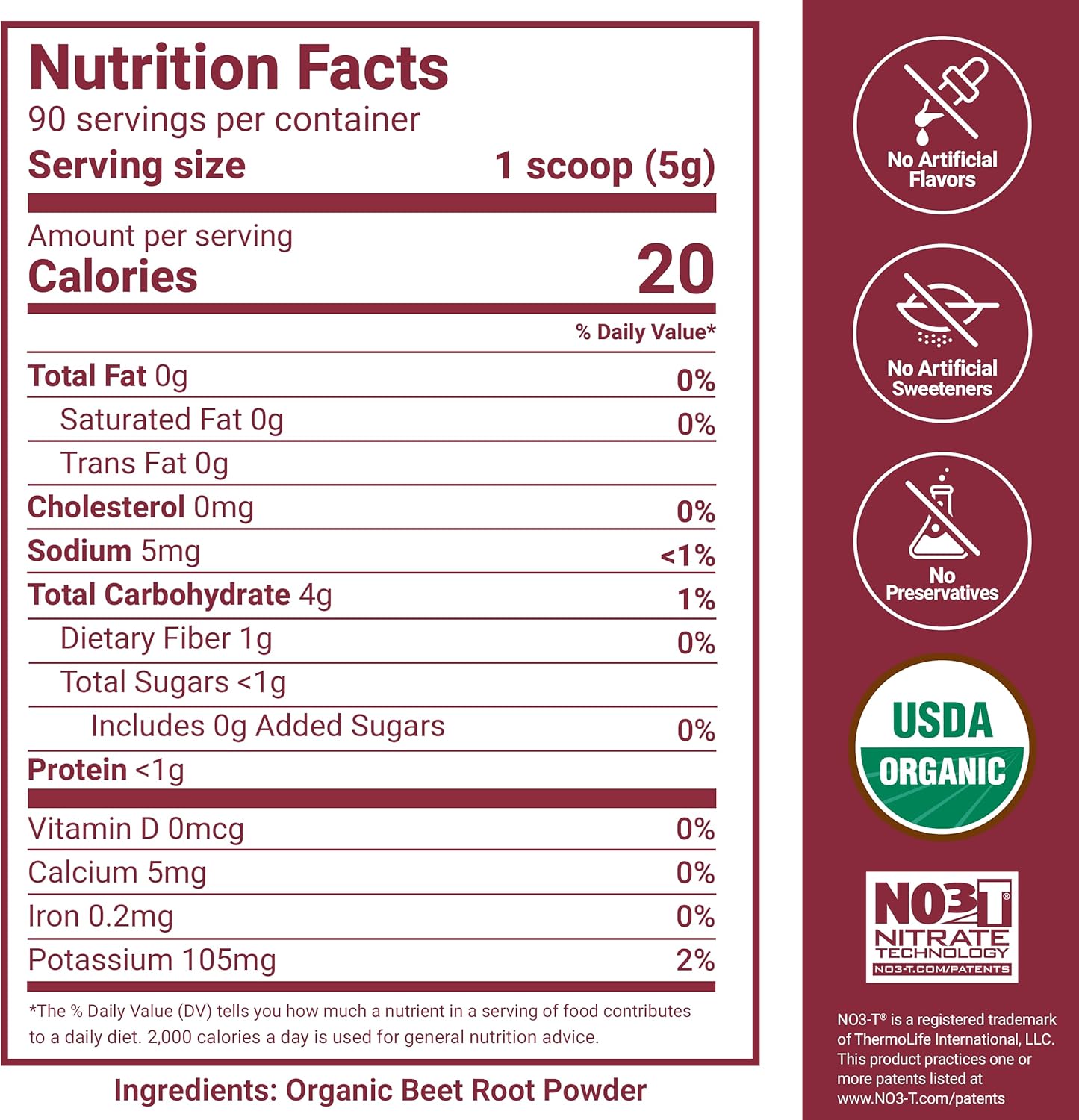 Force Factor Total Beets Organic Beetroot Powder, Superfood To Boost Daily Nutrition, Usda Organic, Vegan, Gluten-Free, And Non-Gmo Beet Supplement, Unflavored, 180 Servings, 2-Pack