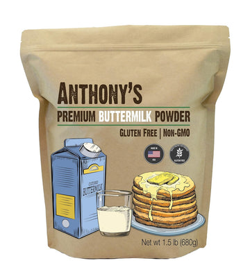 Anthony'S Premium Buttermilk Powder, 1.5 Lb, Gluten Free, Non Gmo, Made In Usa, Keto Friendly, Hormone Free