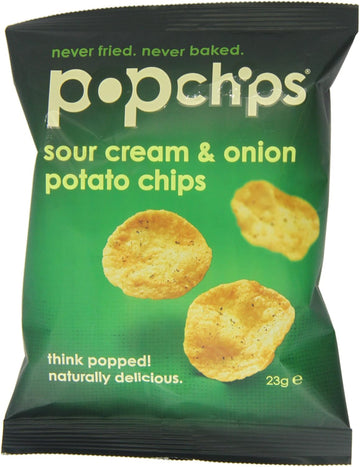 Popchips Sour Cream And Onion Potato Chips 23 G (Pack Of 24)