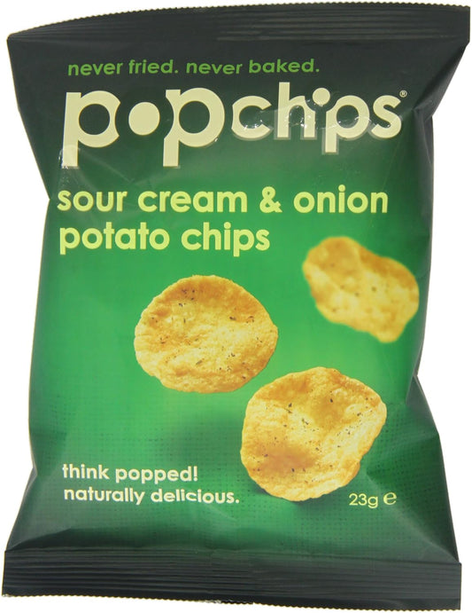 Popchips Sour Cream And Onion Potato Chips 23 G (Pack Of 24)