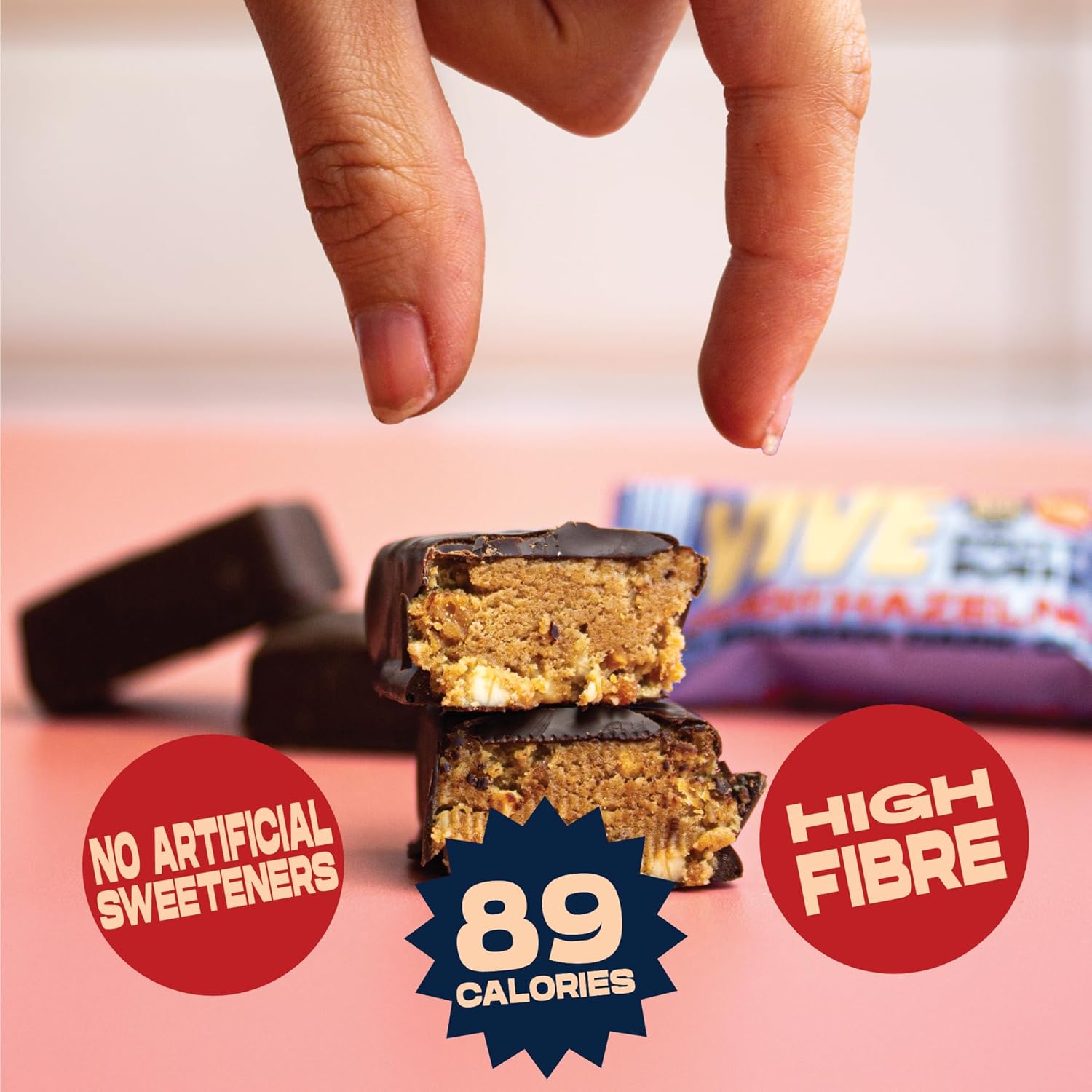 Vive Dark Chocolate Coated Salted Caramel Flavour Protein Bites - Vegan - High Fibre Protein Mini Bars - Pack of 6 : Amazon.co.uk: Health & Personal Care