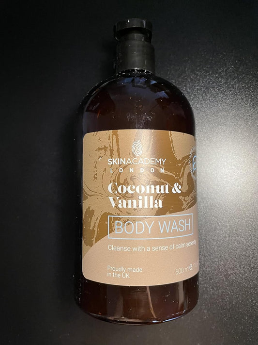 Skin Academy London | Coconut + Vanilla Body Wash | 500Ml