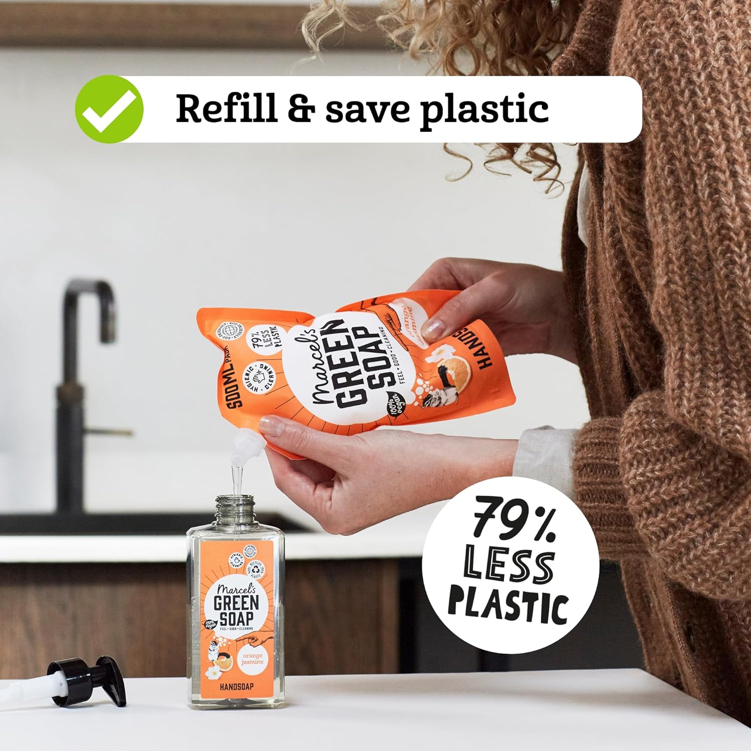 Marcel's Green Soap - Hand Soap Argan & Oudh - Handwash Dispenser - 100% Eco friendly - 100% Vegan - 97% Biodegradable - 500 ML : Amazon.co.uk: Beauty