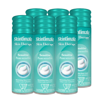 Skintimate Skin Therapy Moisturizing Shave Cream For Women Sensitive Skin With Vitamin E - 10 Ounce (Pack Of 6)