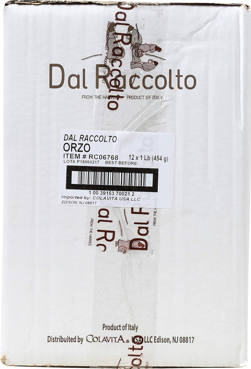 Dal Raccolto Bronze Die Pasta - Orzo, 1 lb Box : Coffee Substitutes : Grocery & Gourmet Food