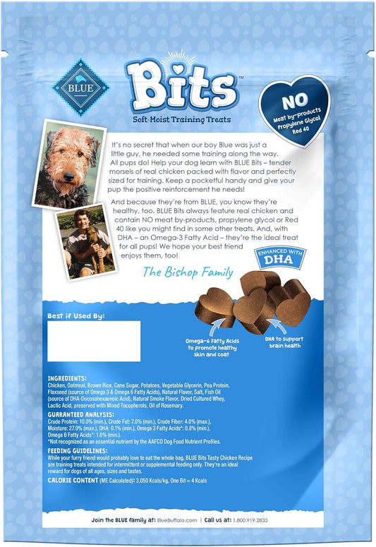 Blue Buffalo BLUE Bits Natural Soft-Moist Training Dog Treats, Chicken Recipe 19-oz Bag