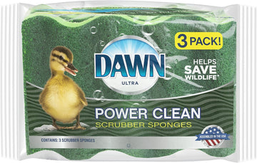 Dawn Power Clean Scrubber Sponge, 3 Pack