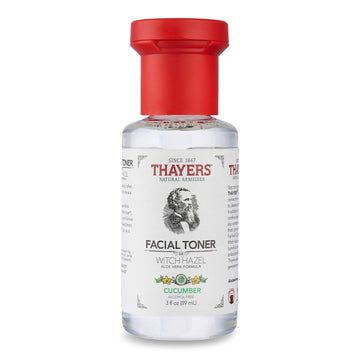 Thayers Alcohol-Free Witch Hazel Facial Toner With Aloe Vera, Cucumber, Trial Size, 3 Ounce