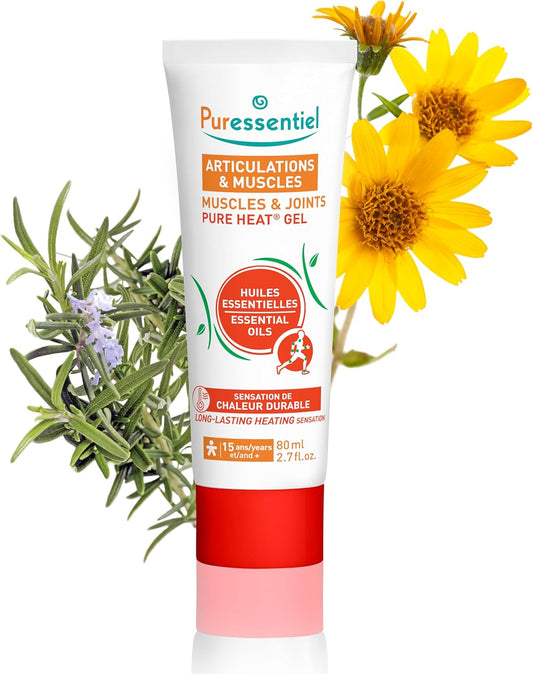 Puressentiel - Pure Heat - Gel For Joints And Muscles With 14 Essential Oils Medical Device - Natural Warming Effect - Helps Relieve Stiffness And Painful Tension - 80 Ml